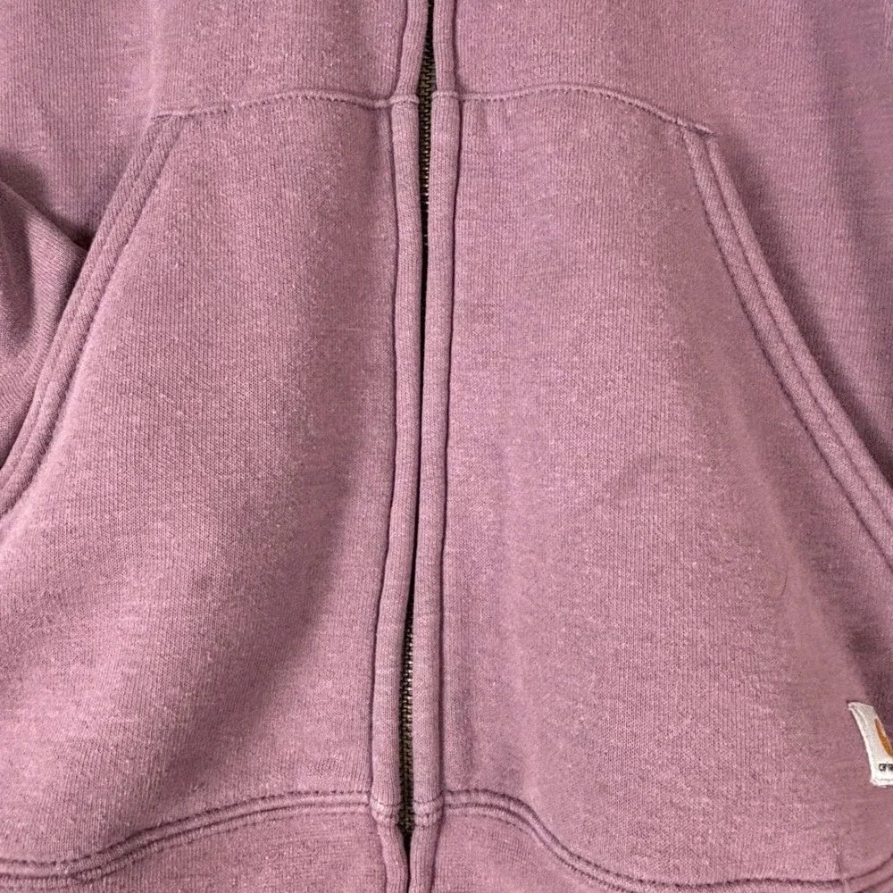 Carhartt Womens Hoodie Size Small Purple Full Zip Sweatshirt Logo Pocket‎ Cozy - Picture 3 of 11